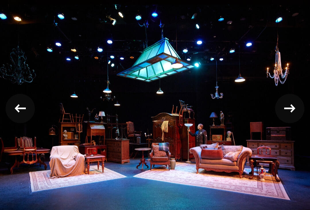 An attic filled with furniture, and a massive skylight above. Victor, a policeman, enters for the first time in decades.